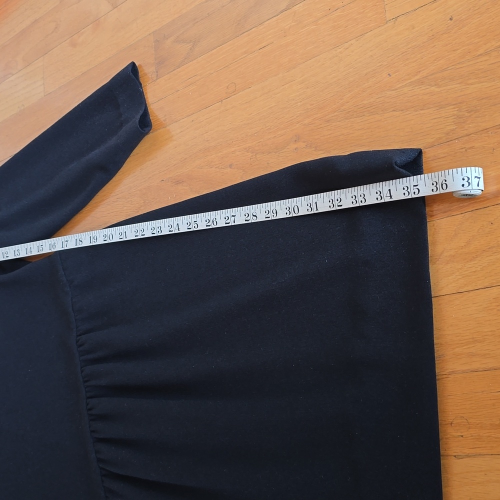 Black Liz Claiborne Asymmetrical Waist Dress- 8 - Picture 5 of 5